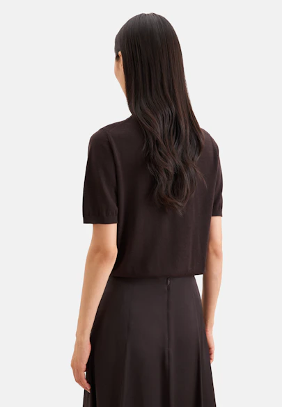 Feinstrick Rollkragenpullover Halbarm aus Wolle mit Seide in Braun |  Seidensticker Onlineshop