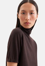 Feinstrick Rollkragenpullover Halbarm aus Wolle mit Seide in Braun |  Seidensticker Onlineshop