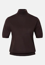Feinstrick Rollkragenpullover Halbarm aus Wolle mit Seide in Braun |  Seidensticker Onlineshop