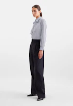Hemdbluse mit abnehmbarer Schluppe in Dunkelblau |  Seidensticker Onlineshop