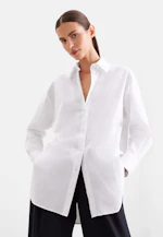 Oxford Hemdbluse Oversized mit tiefer Passe in Weiß |  Seidensticker Onlineshop
