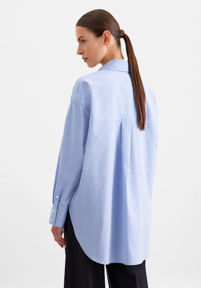 Chemisier Oxford oversize avec un empiècement bas in Bleu Clair | Seidensticker Onlineshop