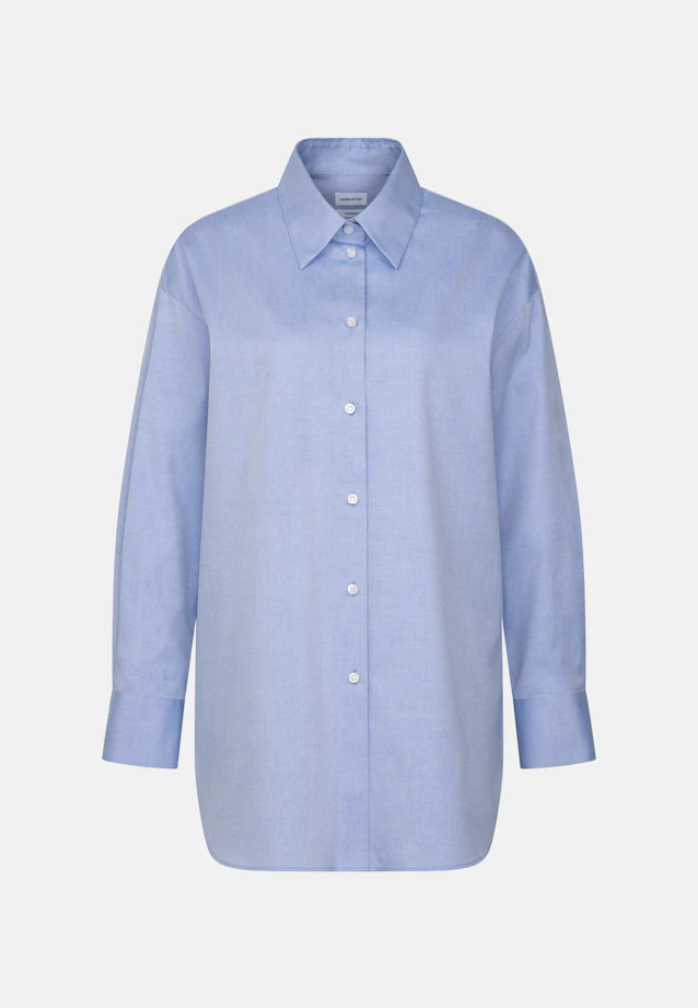 Oxford Hemdbluse Oversized mit tiefer Passe in Hellblau |  Seidensticker Onlineshop