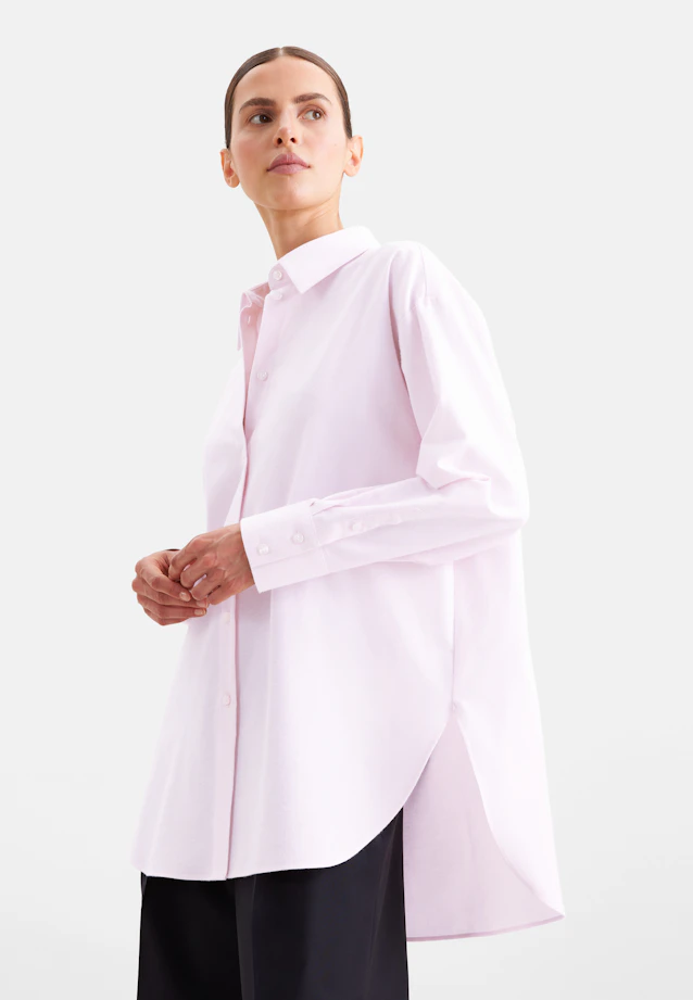 Oxford Hemdbluse Oversized mit tiefer Passe in Rosa |  Seidensticker Onlineshop
