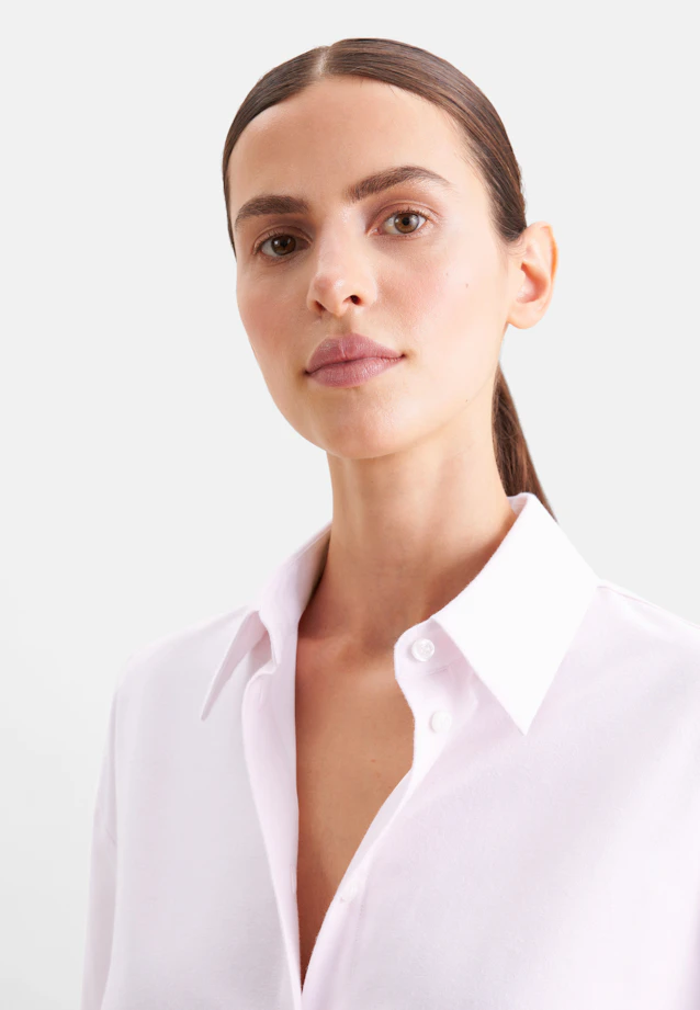 Oxford Hemdbluse Oversized mit tiefer Passe in Rosa |  Seidensticker Onlineshop