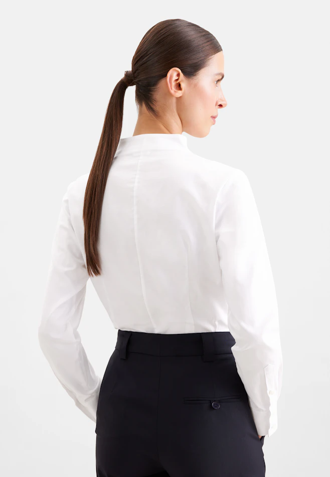 Oxford Kelchkragenbluse dans Blanc | Boutique en ligne Seidensticker