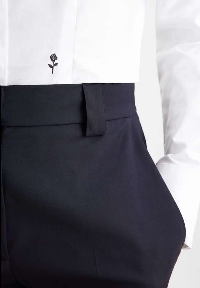 Oxford Kelchkragenbluse in Blanc |  Seidensticker Onlineshop