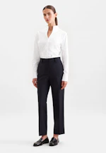 Oxford Kelchkragenbluse in Blanc |  Seidensticker Onlineshop