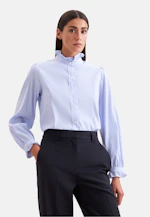 Hemdbluse mit Rüschendetails in Hellblau |  Seidensticker Onlineshop