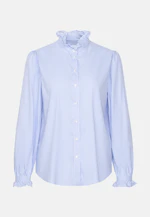 Hemdbluse mit Rüschendetails in Hellblau |  Seidensticker Onlineshop
