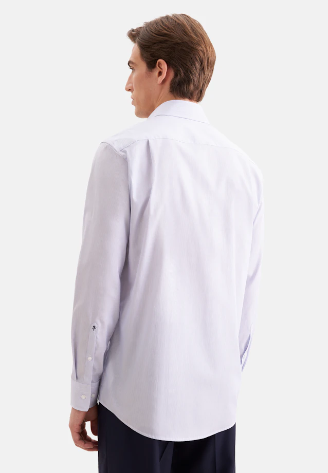 Regular Business shirt Stripes in Mittelblau |  Seidensticker Onlineshop