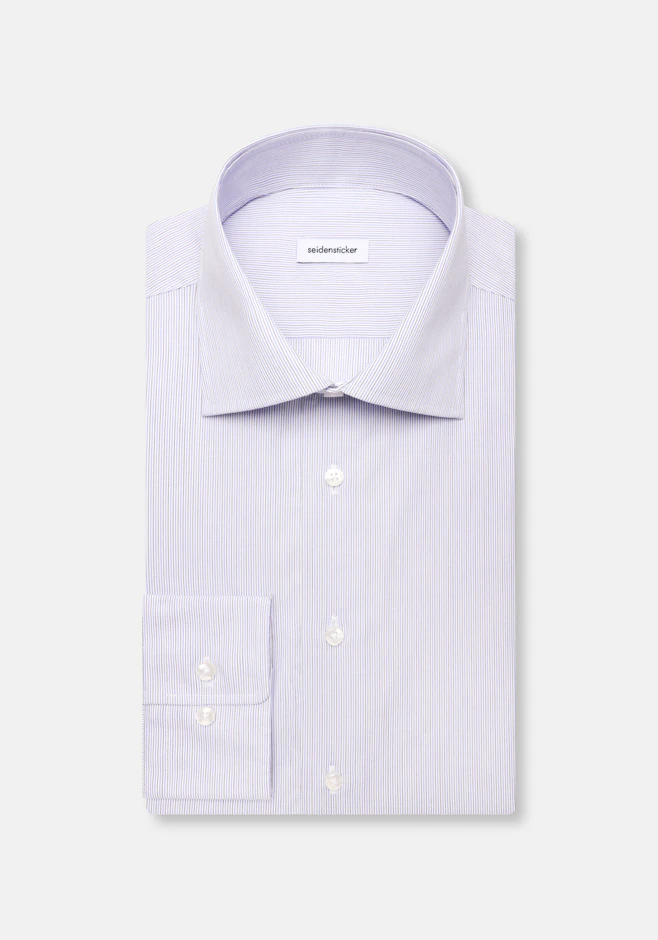 Regular Business shirt Stripes in Mittelblau | Seidensticker online shop