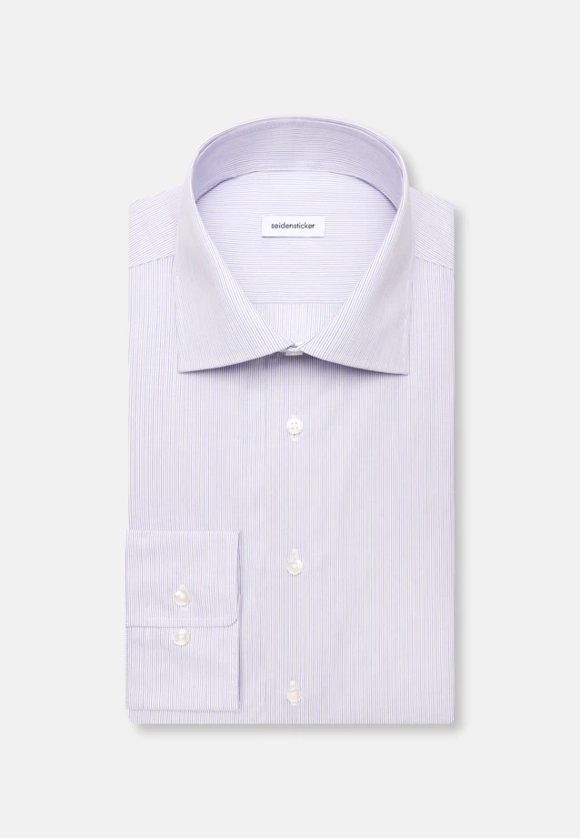 Regular Business shirt Stripes in Mittelblau |  Seidensticker Onlineshop
