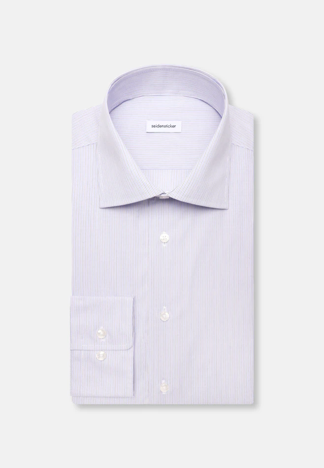 Regular Business shirt Stripes in Mittelblau | Seidensticker online shop