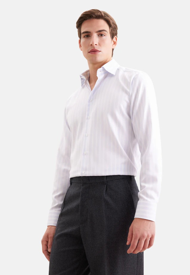 Regular Business shirt Stripes in Hellblau |  Seidensticker Onlineshop