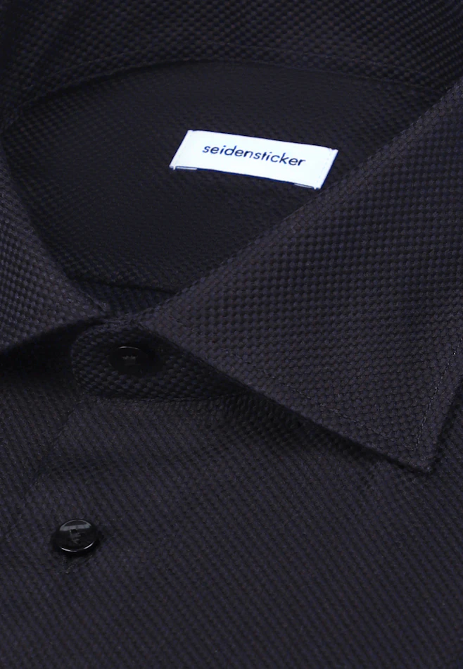 Regular Business shirt Structure in Schwarz | Seidensticker online shop