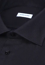 Regular Business shirt Structure in Schwarz |  Seidensticker Onlineshop