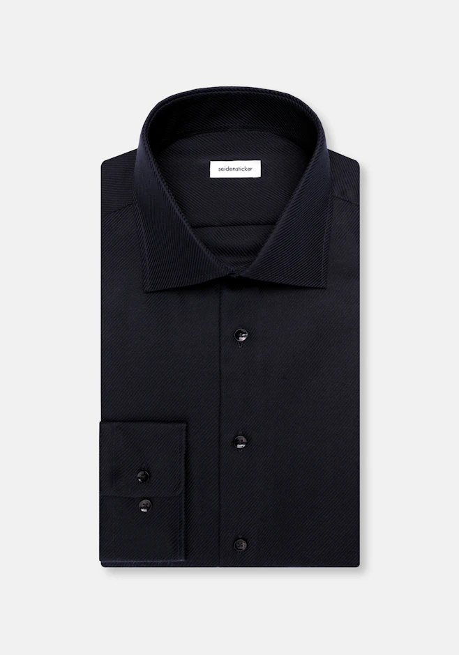 Regular Business shirt Structure in Schwarz | Seidensticker online shop