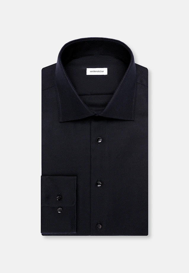 Regular Business shirt Structure in Schwarz |  Seidensticker Onlineshop