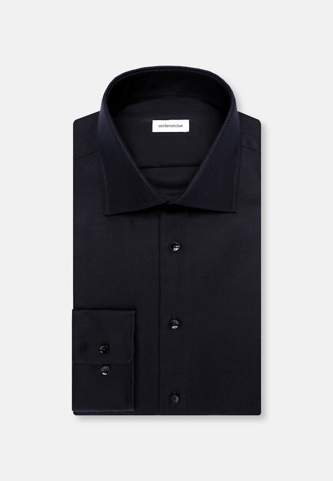 Regular Business shirt Structure in Schwarz | Seidensticker online shop