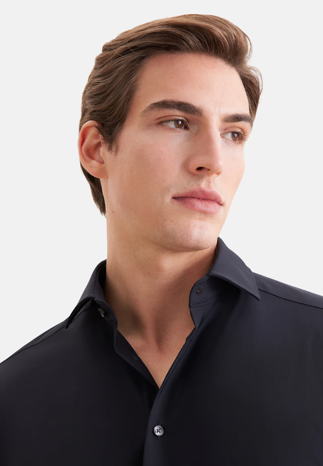 Regular Performance shirt Uni in Schwarz |  Seidensticker Onlineshop