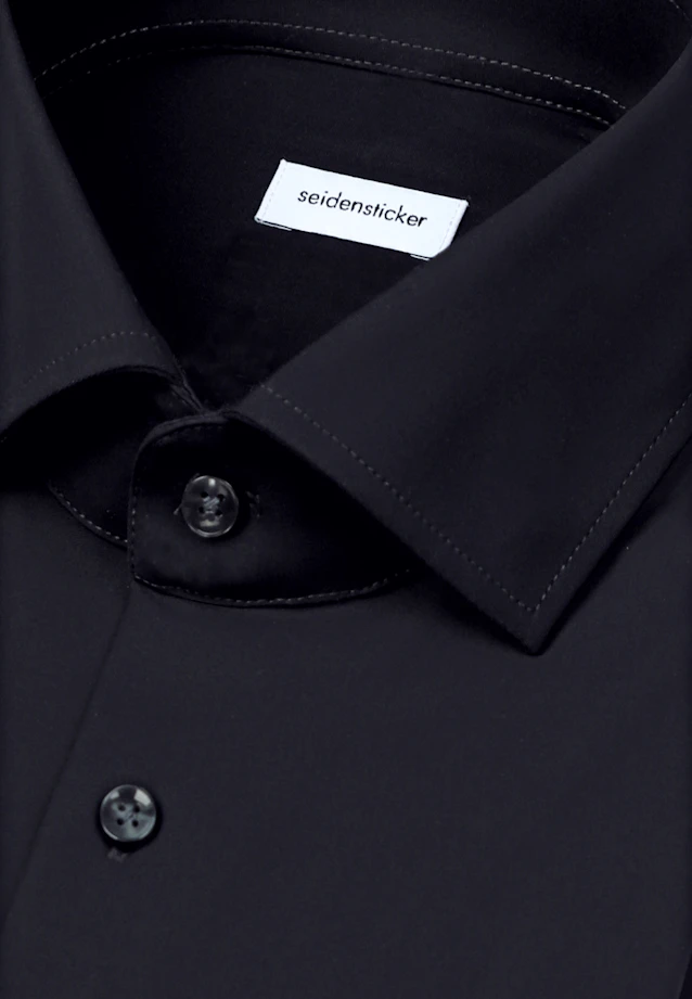 Regular Performance shirt Uni in Schwarz |  Seidensticker Onlineshop