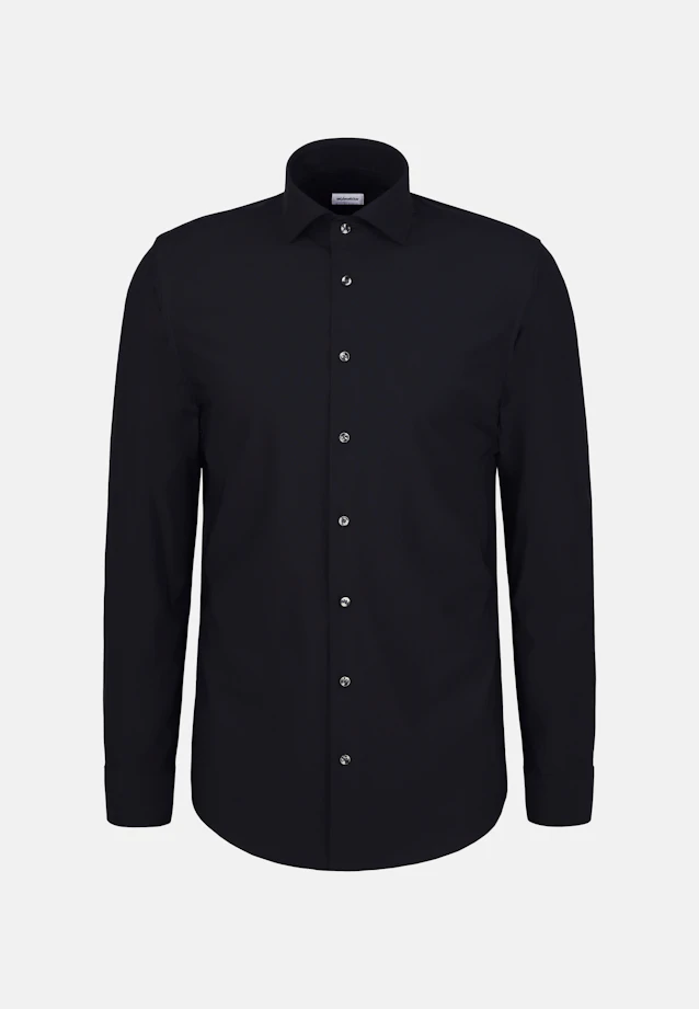 Regular Performance shirt Uni in Schwarz |  Seidensticker Onlineshop
