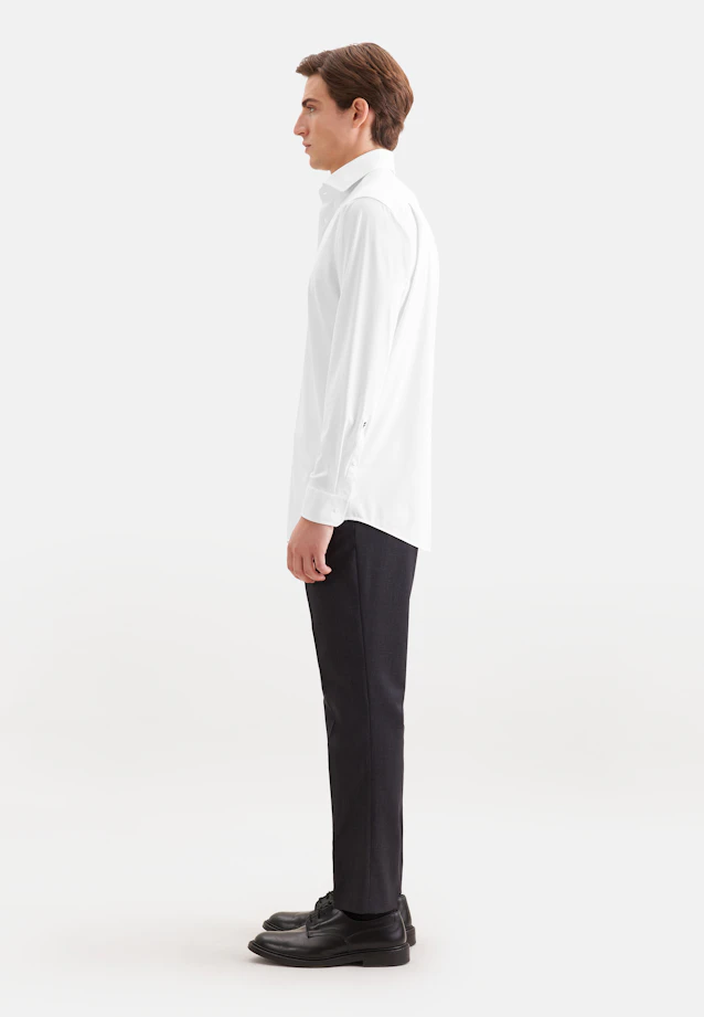 Regular Performance shirt Uni in Weiß |  Seidensticker Onlineshop