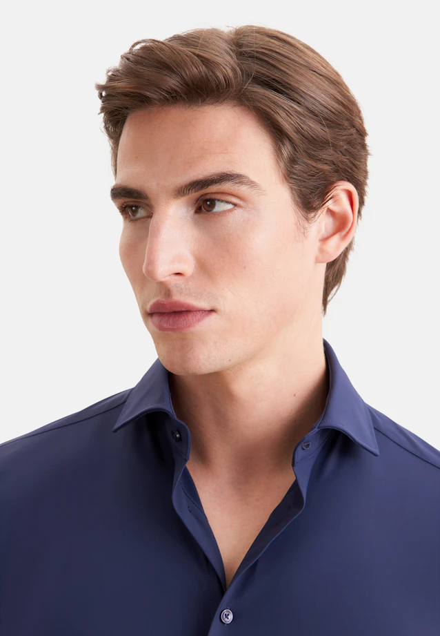 Regular Performance shirt Uni in Dunkelblau |  Seidensticker Onlineshop