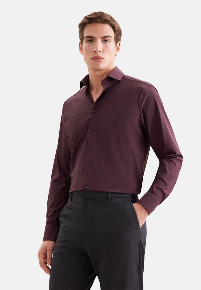 Regular Performance-Hemd Uni in Rot | Seidensticker Onlineshop