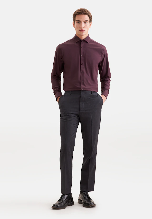 Regular Performance-Hemd Uni in Rot |  Seidensticker Onlineshop