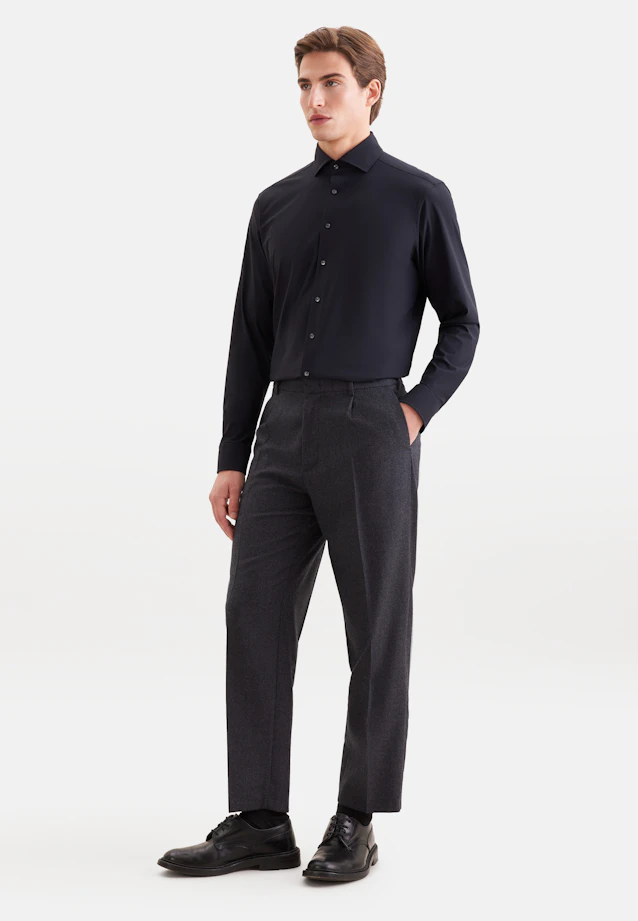 Comfort Performance shirt Uni in Schwarz |  Seidensticker Onlineshop