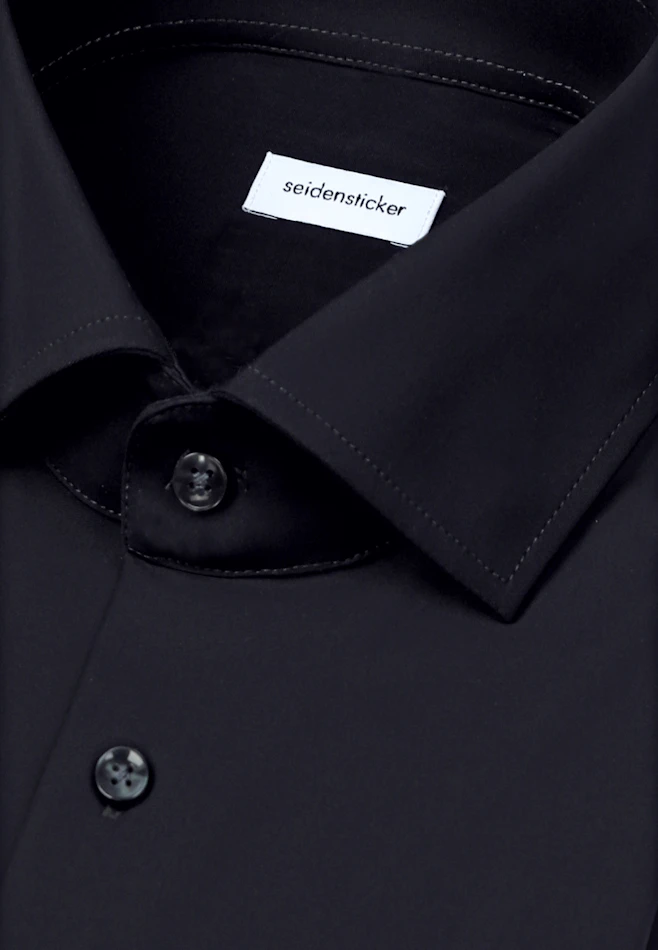 Comfort Performance shirt Uni in Schwarz | Seidensticker online shop
