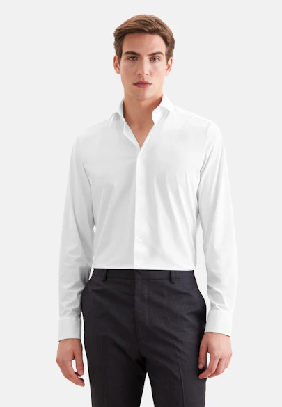 Comfort Performance shirt Uni in Weiß |  Seidensticker Onlineshop