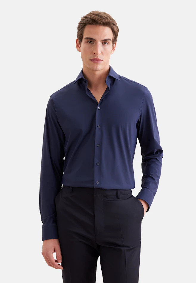 Comfort Performance shirt Uni in Dunkelblau | Seidensticker online shop