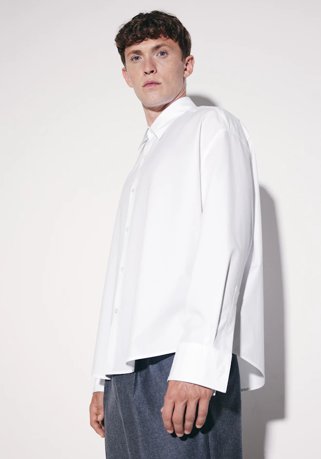 Oversized Fashion-Hemd Uni in Weiß | Seidensticker Onlineshop