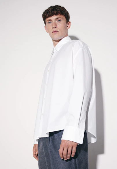 Oversized Fashion shirt Uni in Weiß |  Seidensticker Onlineshop
