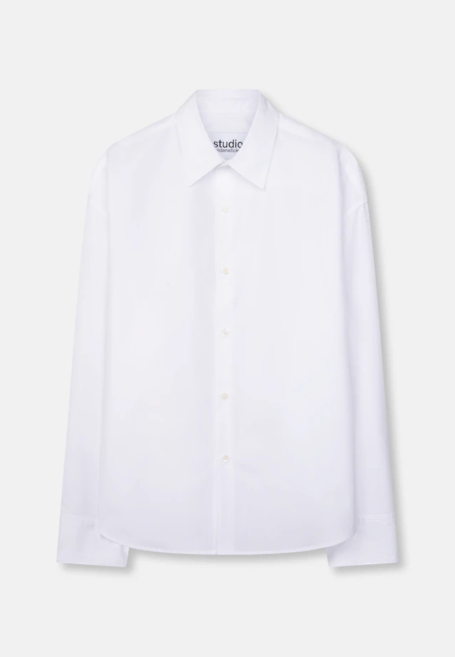 Oversized Fashion shirt Uni in Weiß |  Seidensticker Onlineshop