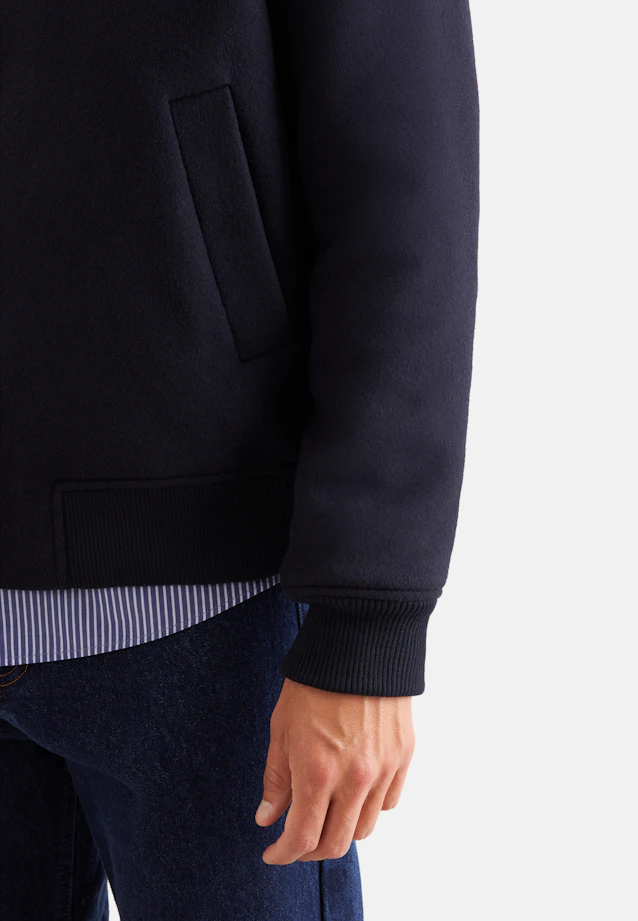Regular Bomber Jacket Uni in Dunkelblau |  Seidensticker Onlineshop