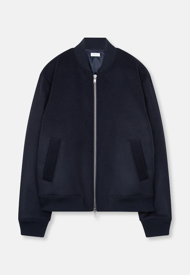 Regular Bomber Jacket Uni in Dunkelblau |  Seidensticker Onlineshop