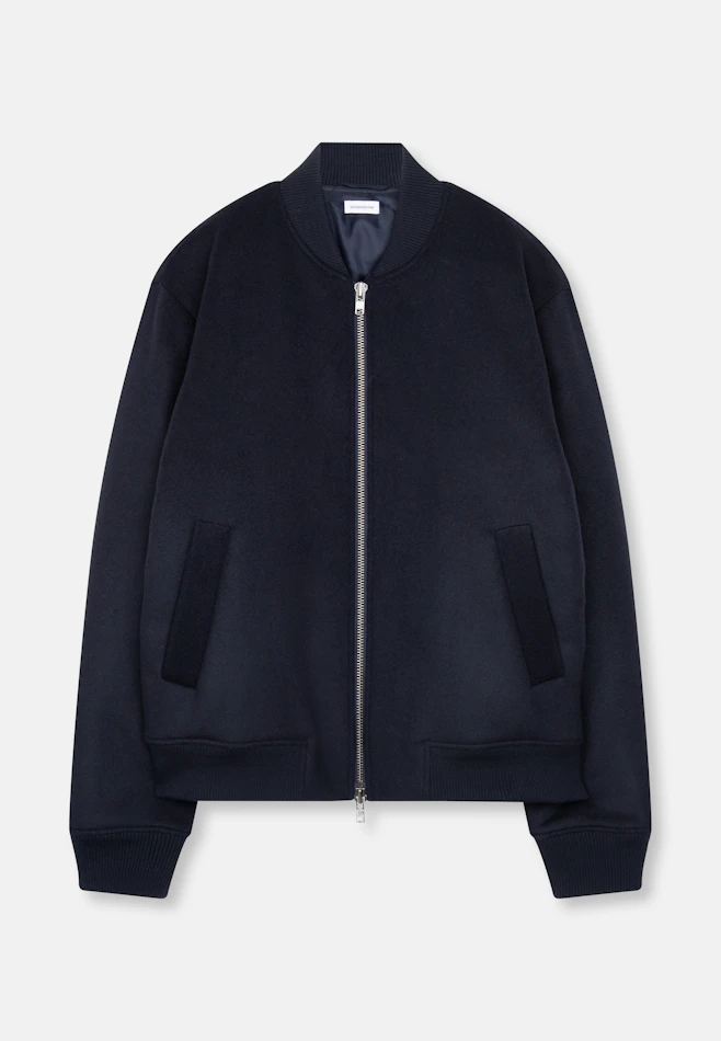 Regular Bomber Jacket Uni in Dunkelblau | Seidensticker Onlineshop