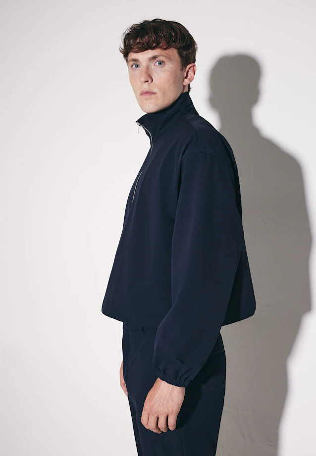Oversized Jacke Uni in Dunkelblau |  Seidensticker Onlineshop