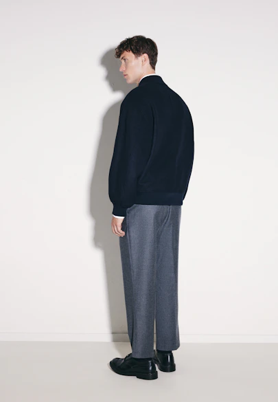Oversized Bomber Uni in Bleu Foncé |  Seidensticker Onlineshop