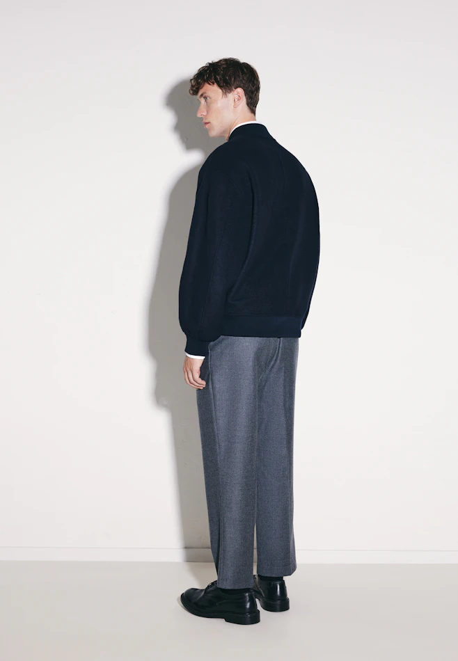 Oversized Bomber Uni dans Bleu Foncé | Boutique en ligne Seidensticker