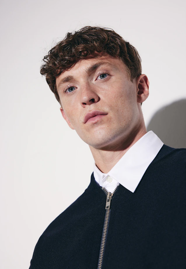 Oversized Bomber Uni in Bleu Foncé |  Seidensticker Onlineshop
