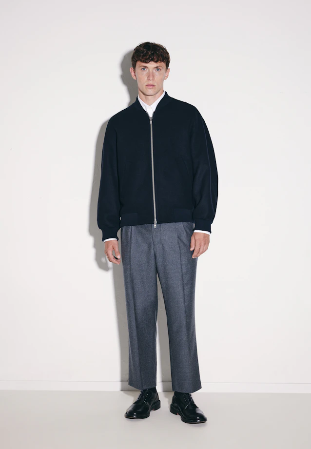 Oversized Bomber Uni in Bleu Foncé |  Seidensticker Onlineshop