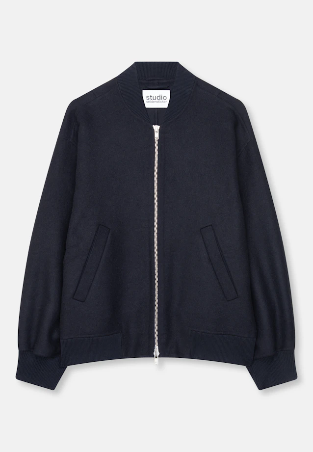 Oversized Bomber Uni in Bleu Foncé |  Seidensticker Onlineshop
