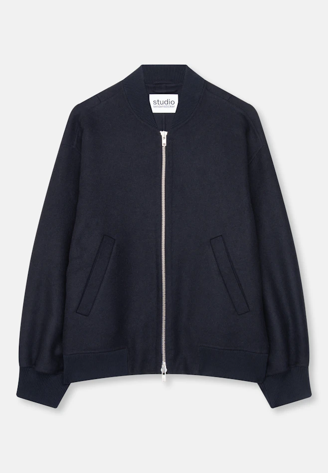 Oversized Bomber Jacket Uni in Dunkelblau | Seidensticker Onlineshop