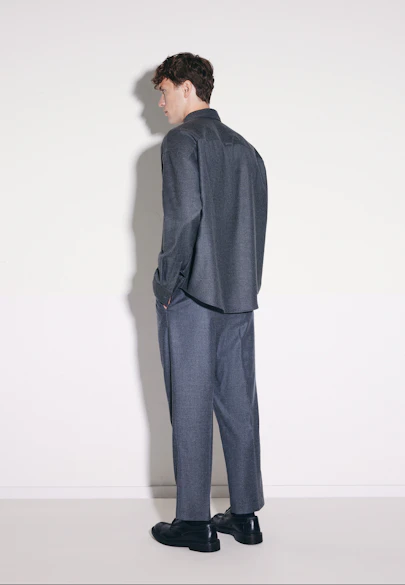 Oversized Chemise à la mode Flanelle in Gris | Seidensticker Onlineshop