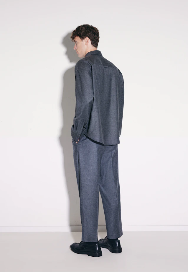 Oversized Fashion-Hemd Flanell in Grau |  Seidensticker Onlineshop